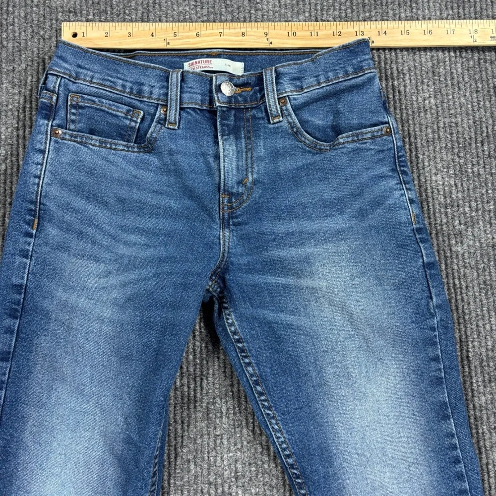 Signature‎ by Levi Strauss Slim Jeans Mens 28x30 Blue Denim Mid Wash 59178-0144